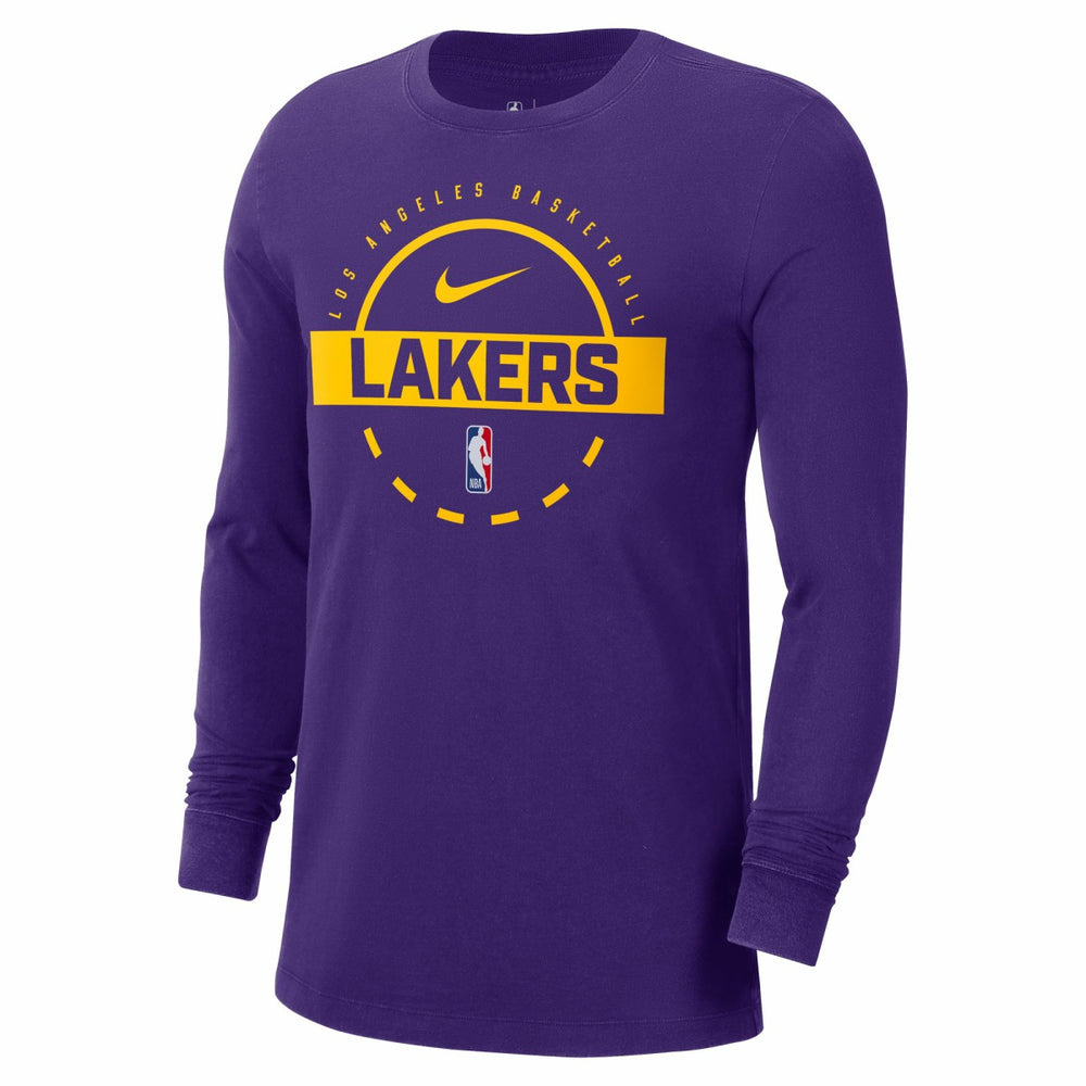 Los Angeles Lakers Authentic Long Sleeve Practice T-Shirt - Purple shop
