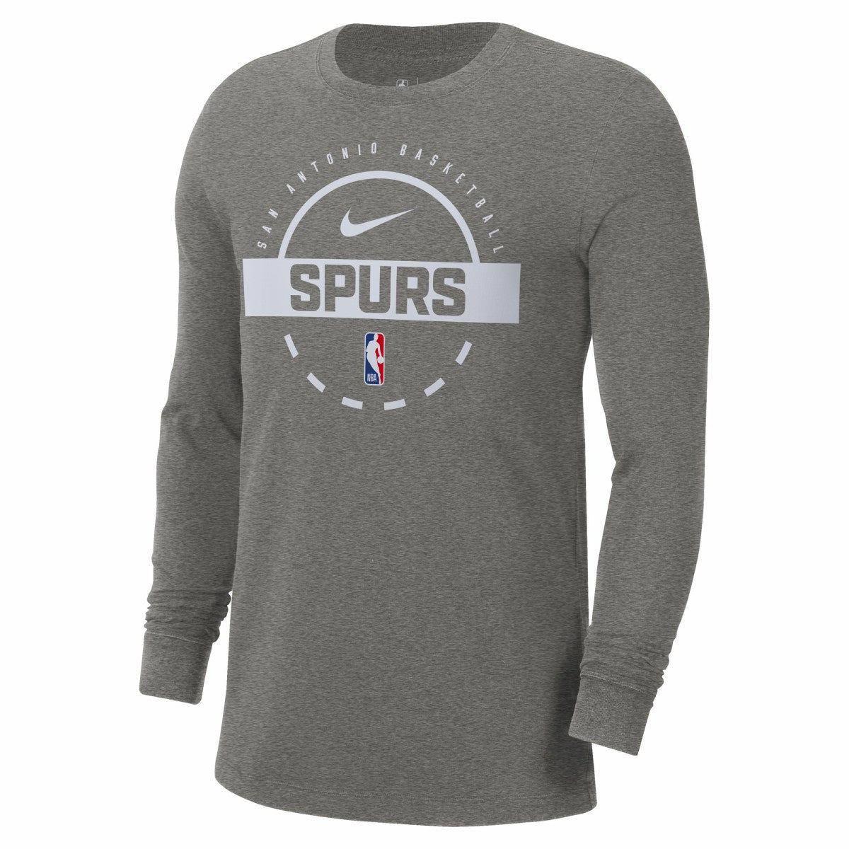 San Antonio Spurs Authentic Long Sleeve Practice T-Shirt - Charcoal sale