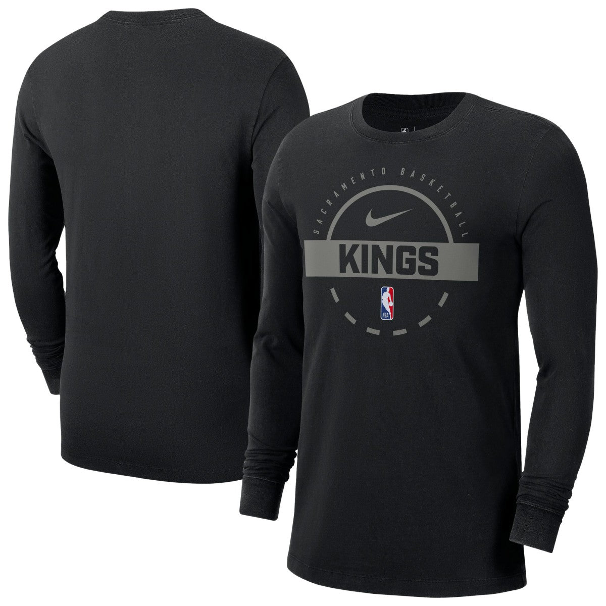 Sacramento Kings Authentic Long Sleeve Practice T-Shirt - Black discount