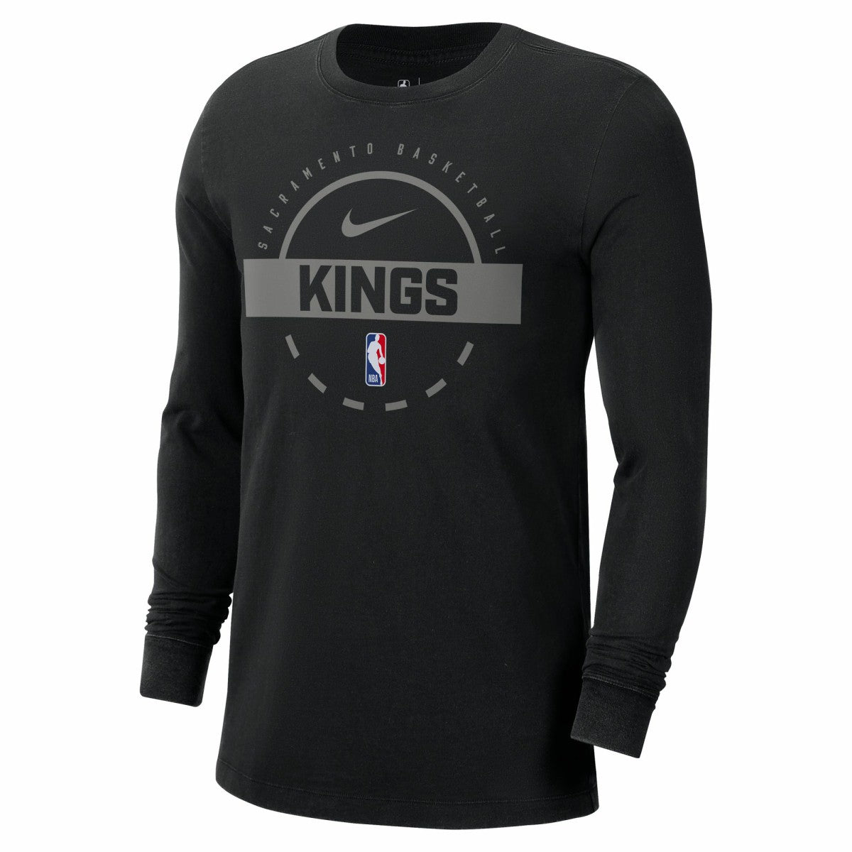 Sacramento Kings Authentic Long Sleeve Practice T-Shirt - Black discount