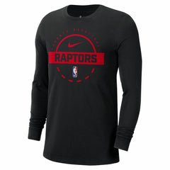 Toronto Raptors Authentic Long Sleeve Practice T-Shirt - Black on sale