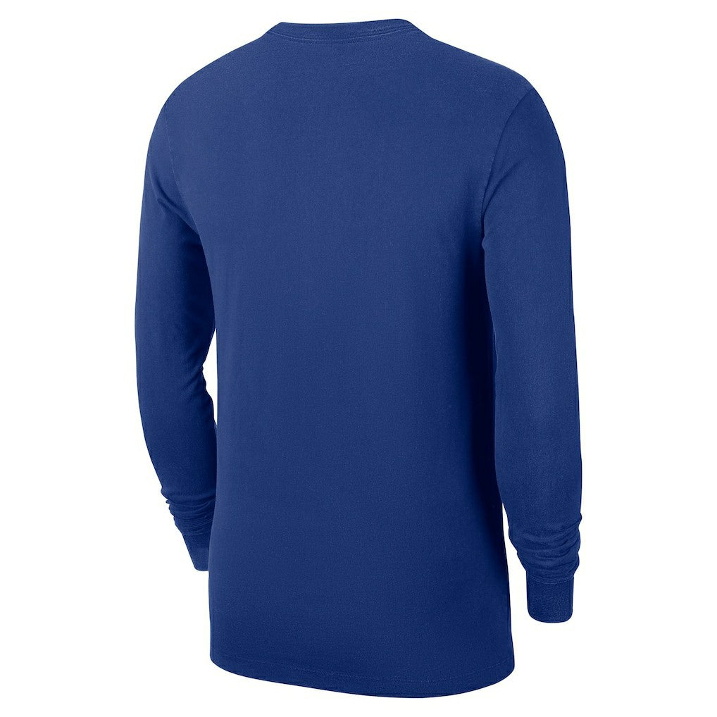 New York Knicks Authentic Long Sleeve Practice T-Shirt - Blue discount