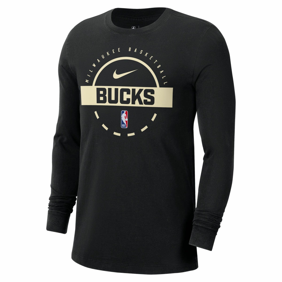 Milwaukee Bucks Authentic Long Sleeve Practice T-Shirt - Black online