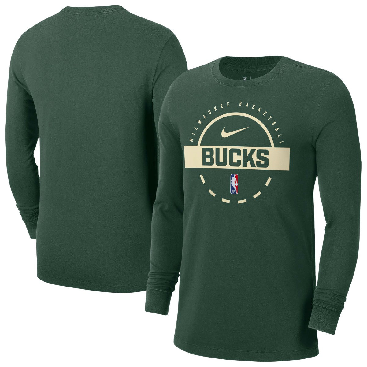 Milwaukee Bucks Authentic Long Sleeve Practice T-Shirt - Hunter Green online