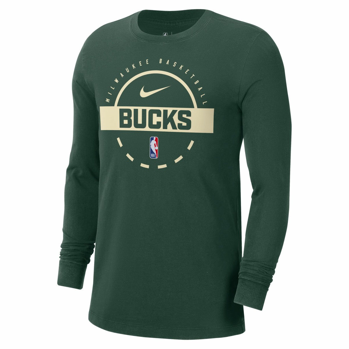 Milwaukee Bucks Authentic Long Sleeve Practice T-Shirt - Hunter Green online