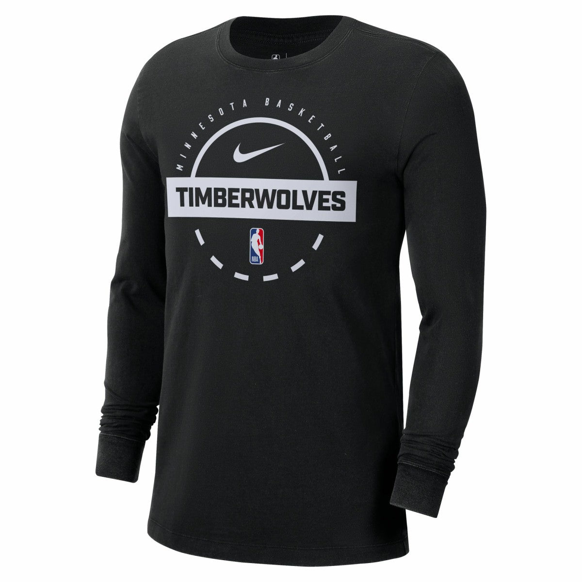 Minnesota Timberwolves Authentic Long Sleeve Practice T-Shirt - Black cheap