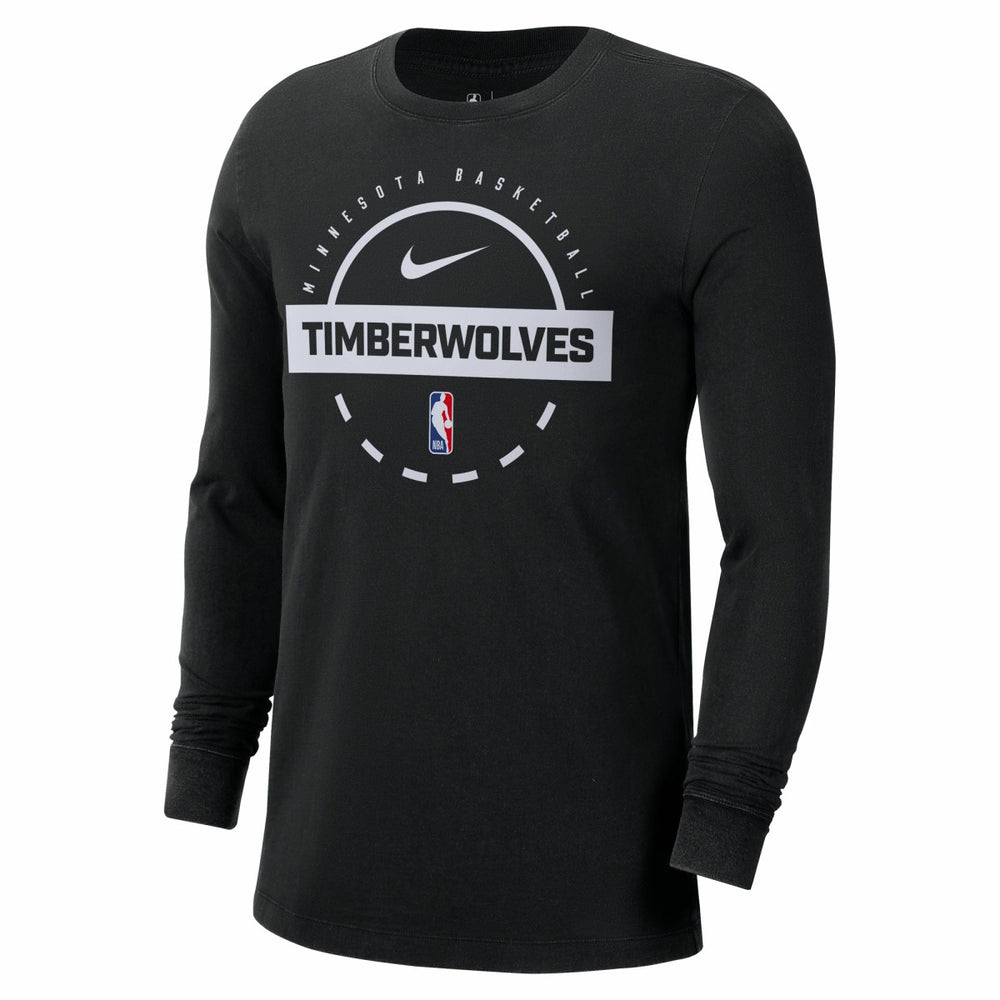 Minnesota Timberwolves Authentic Long Sleeve Practice T-Shirt - Black cheap