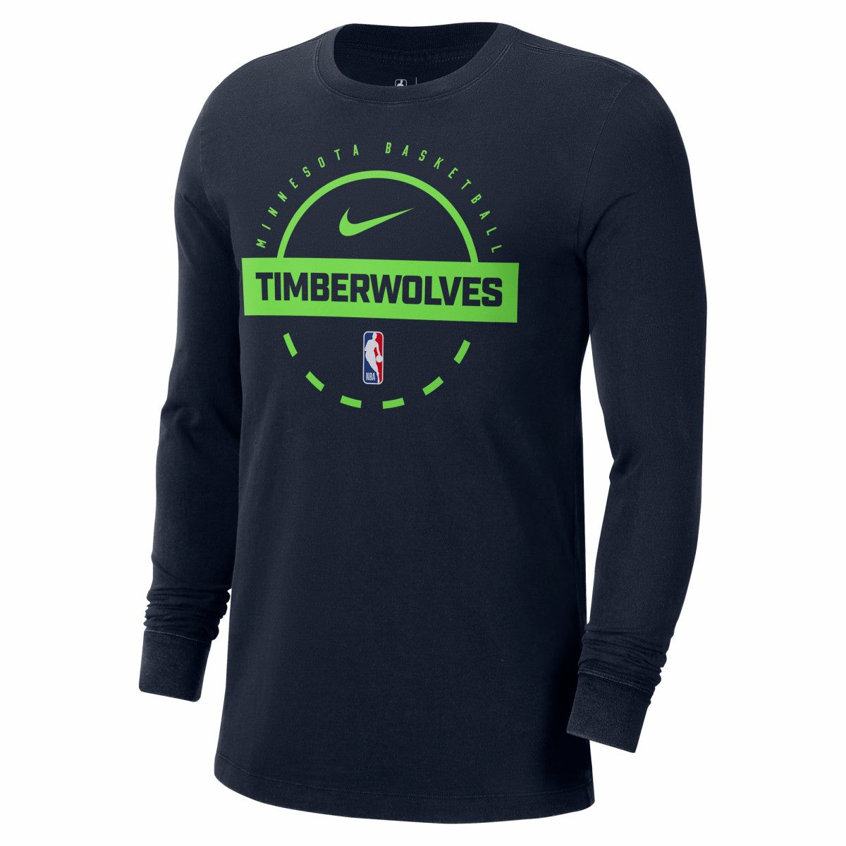 Minnesota Timberwolves Authentic Long Sleeve Practice T-Shirt - Navy cheap