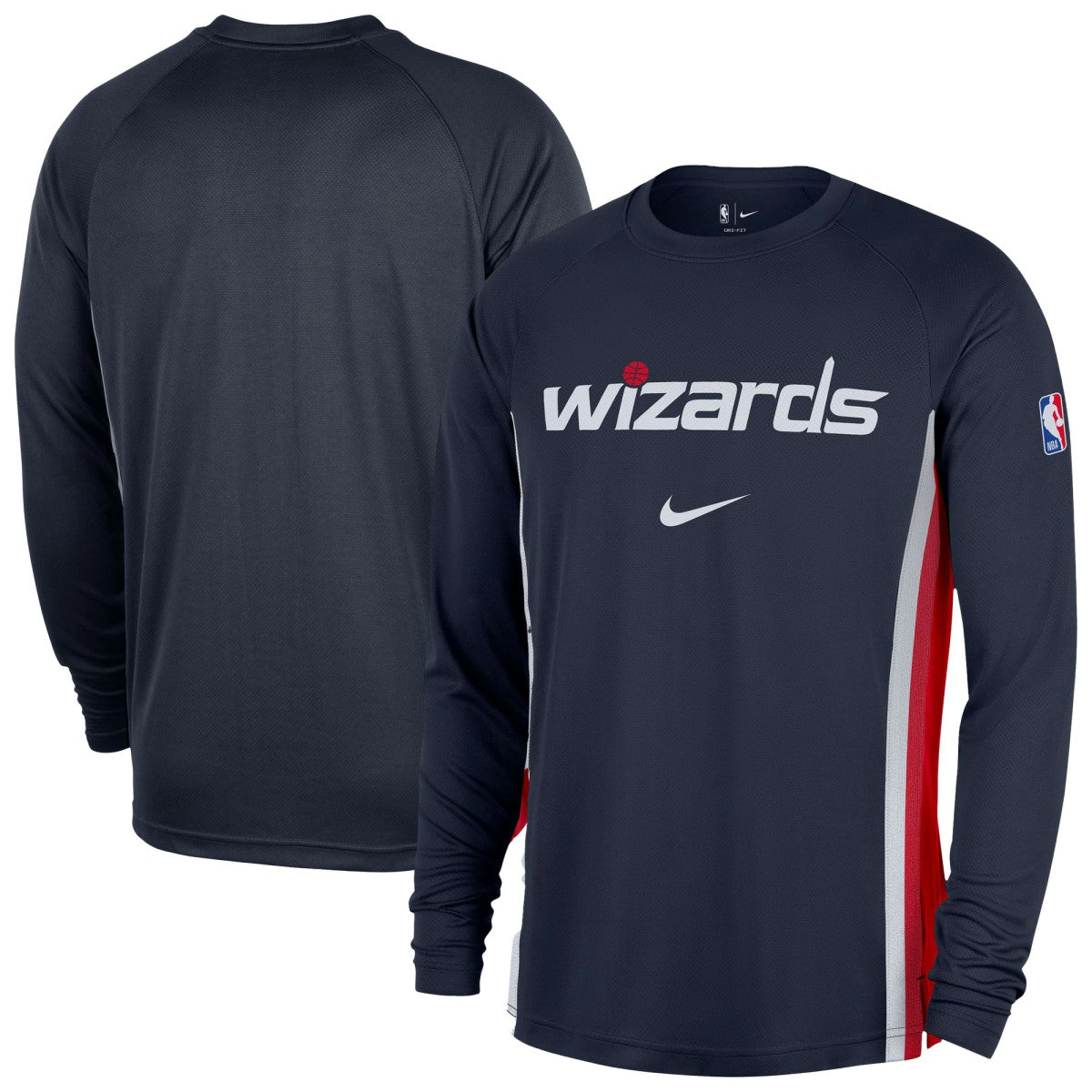 Washington Wizards 2025/26 Authentic Pre-Game Legend Dri-FIT Long Sleeve Shooting Shirt - Navy online