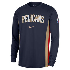New Orleans Pelicans 2025/26 Authentic Pre-Game Legend Dri-FIT Long Sleeve Shooting Shirt - Navy cheap