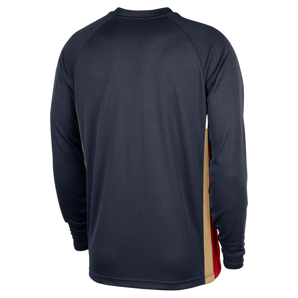 New Orleans Pelicans 2025/26 Authentic Pre-Game Legend Dri-FIT Long Sleeve Shooting Shirt - Navy cheap