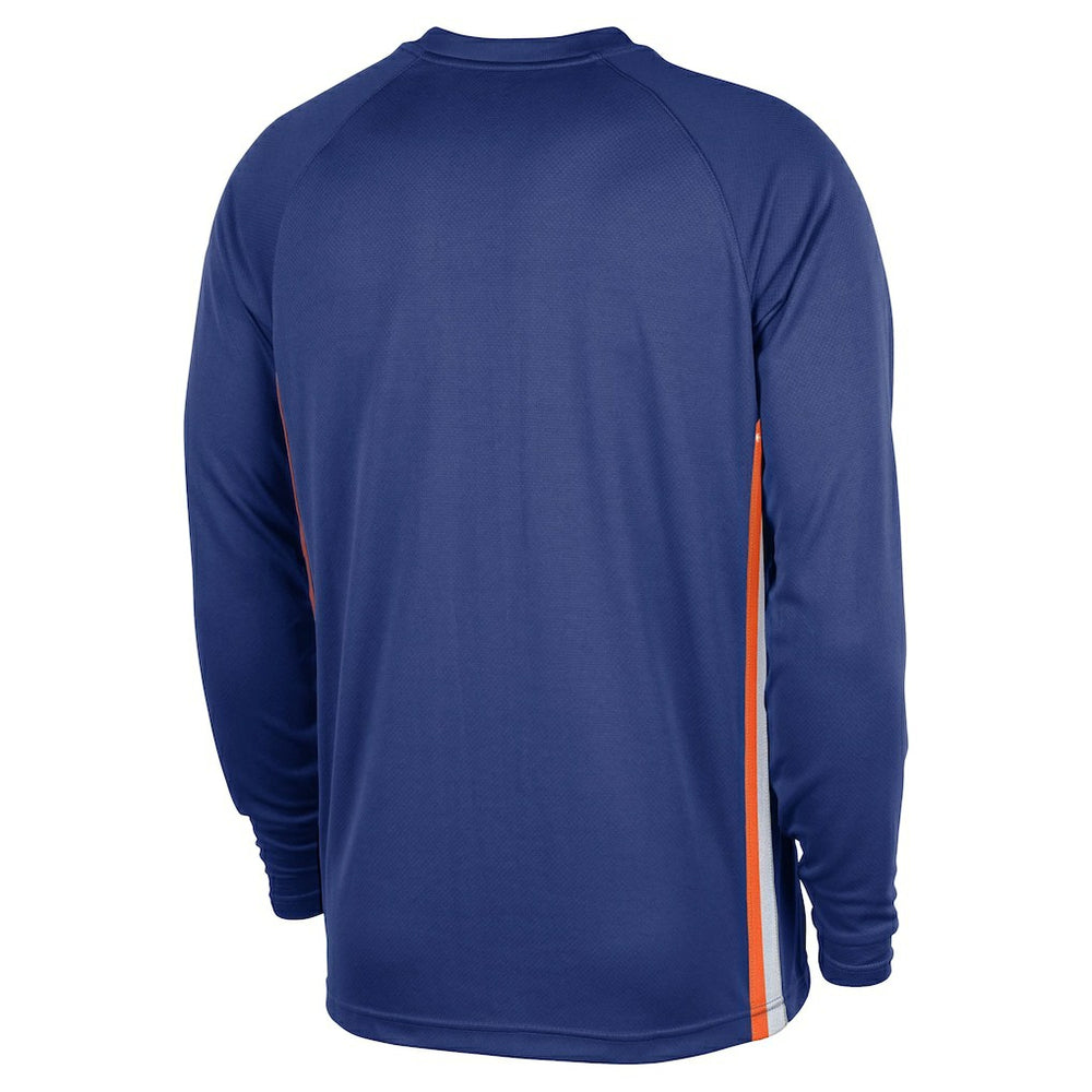 New York Knicks 2025/26 Authentic Pre-Game Legend Dri-FIT Long Sleeve Shooting Shirt - Blue outlet