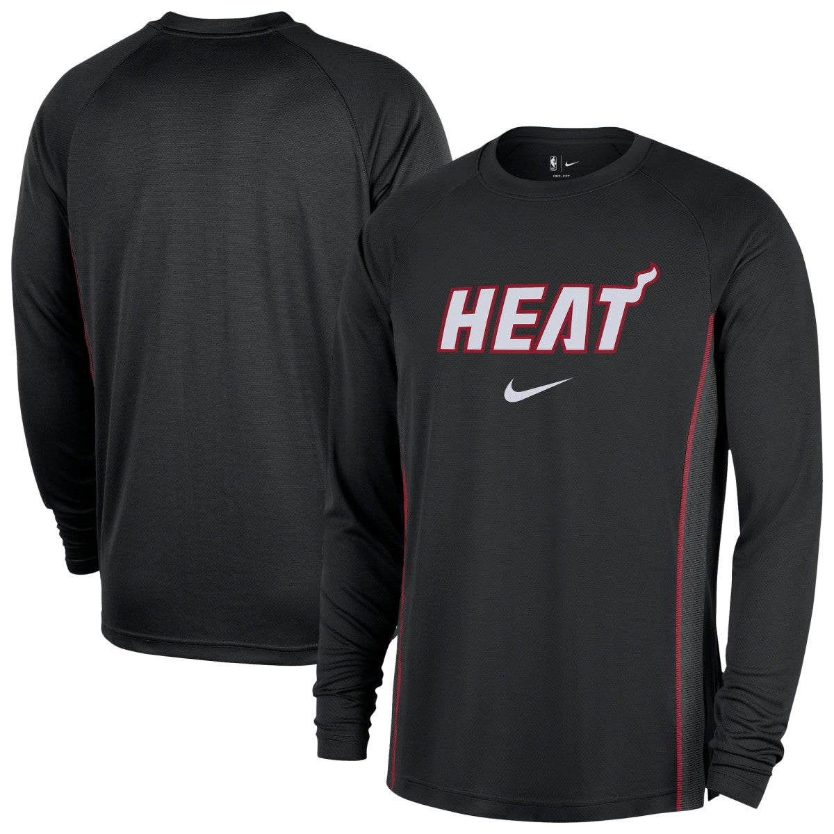 Miami Heat 2025/26 Authentic Pre-Game Legend Dri-FIT Long Sleeve Shooting Shirt - Black outlet