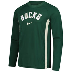 Milwaukee Bucks 2025/26 Authentic Pre-Game Legend Dri-FIT Long Sleeve Shooting Shirt - Hunter Green discount