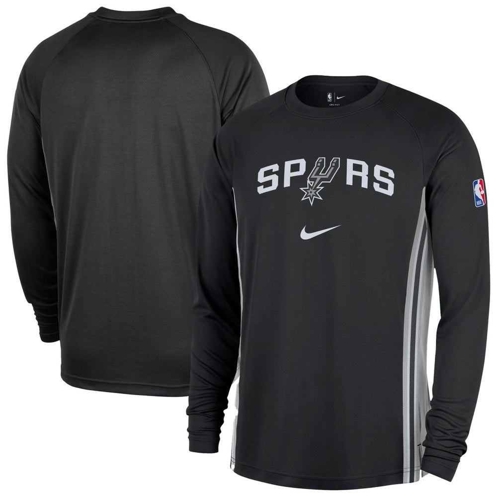 San Antonio Spurs 2025/26 Authentic Pre-Game Legend Dri-FIT Long Sleeve Shooting Shirt - Black on sale