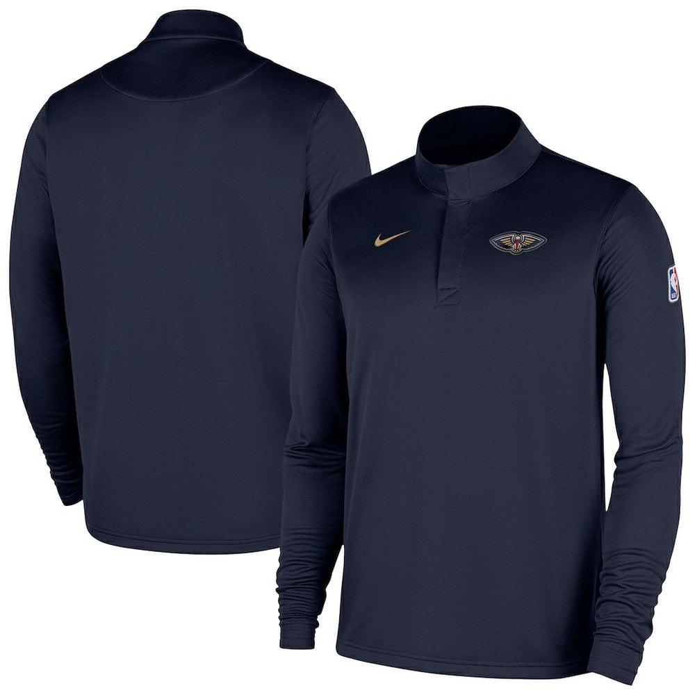 New Orleans Pelicans 2025/26 Authentic Coaches Quarter-Zip Dri-Fit Top - Navy outlet