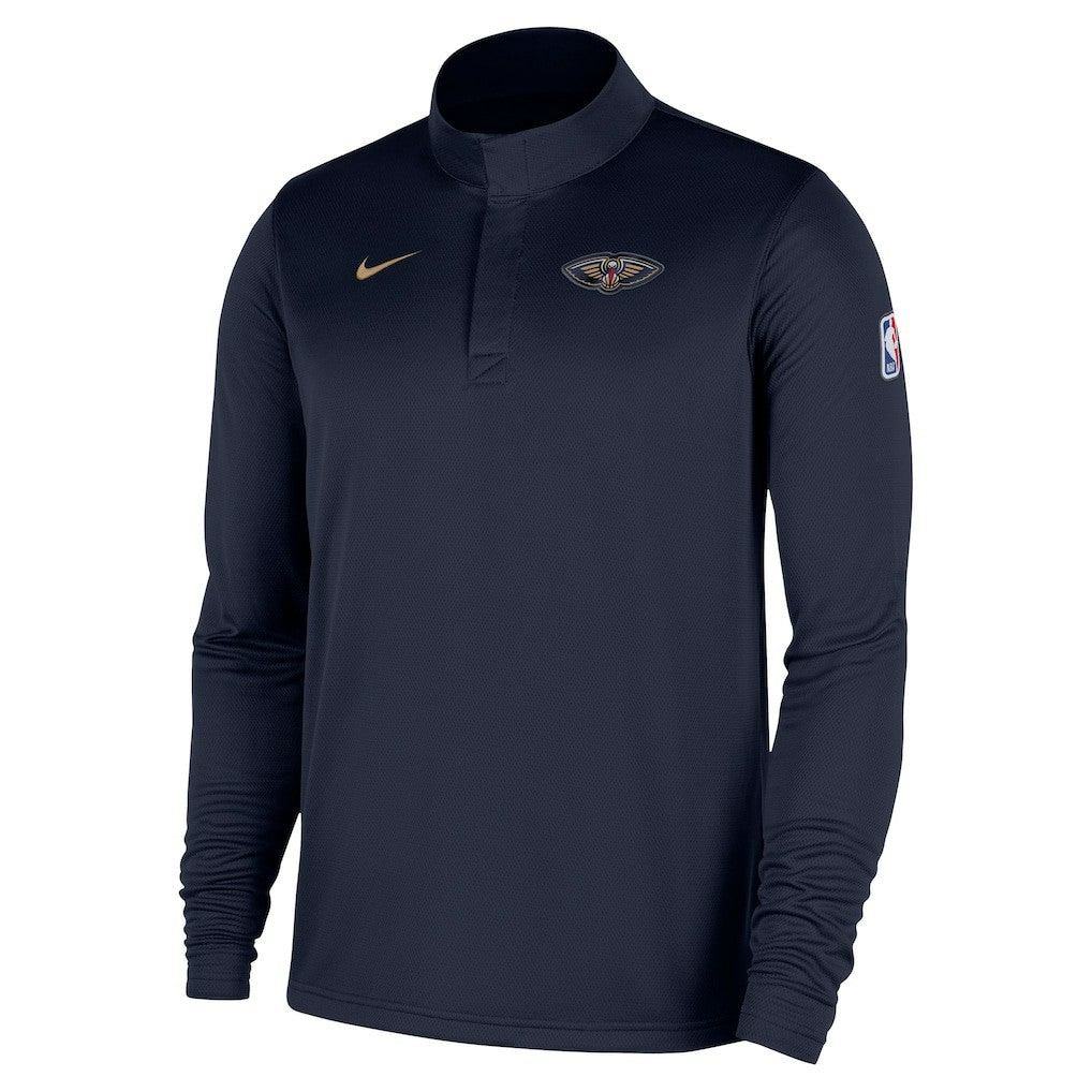 New Orleans Pelicans 2025/26 Authentic Coaches Quarter-Zip Dri-Fit Top - Navy outlet
