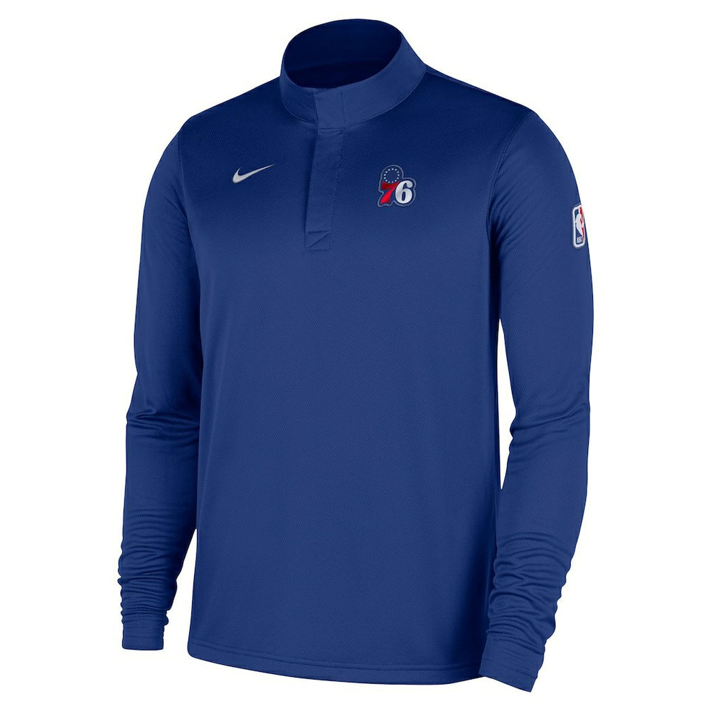 Philadelphia 76ers 2025/26 Authentic Coaches Quarter-Zip Dri-Fit Top - Royal shop