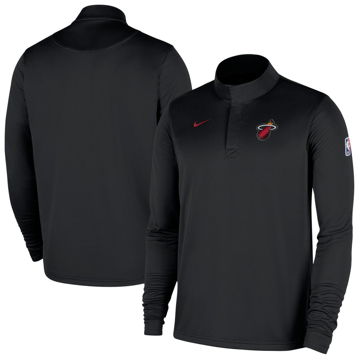 Miami Heat 2025/26 Authentic Coaches Quarter-Zip Dri-Fit Top - Black for sale