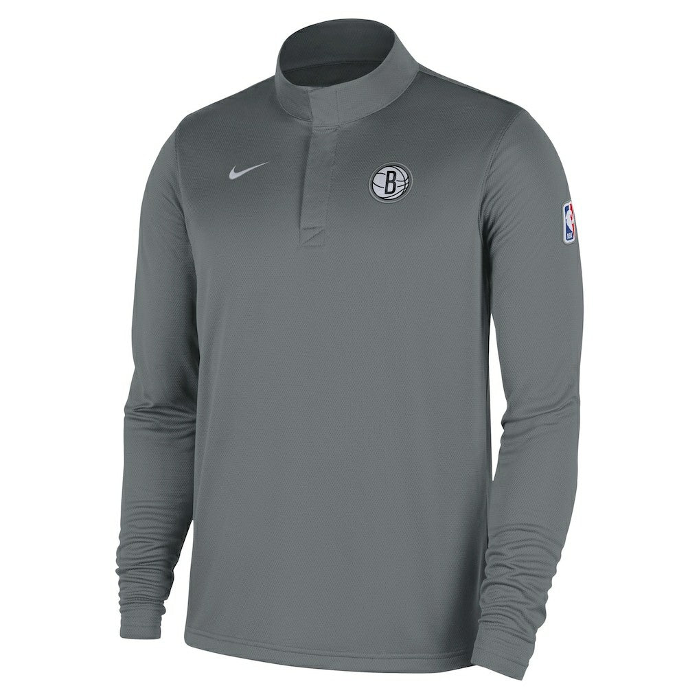 Brooklyn Nets 2025/26 Authentic Coaches Quarter-Zip Dri-Fit Top - Gray cheap