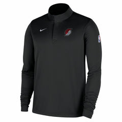 Portland Trail Blazers 2025/26 Authentic Coaches Quarter-Zip Dri-Fit Top - Black on sale