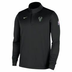 Milwaukee Bucks 2025/26 Authentic Coaches Quarter-Zip Dri-Fit Top - Black online