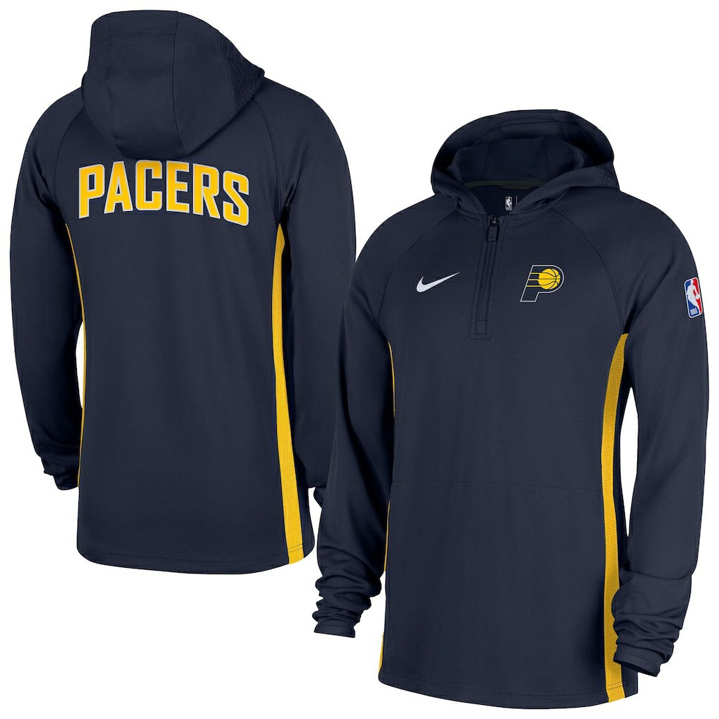 Indiana Pacers Authentic On Court Zone Quarter-Zip Dri-FIT Hoodie Jacket - Navy cheap