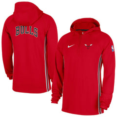 Chicago Bulls Authentic On Court Zone Quarter-Zip Dri-FIT Hoodie Jacket - Red outlet