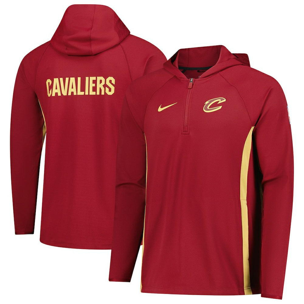 Cleveland Cavaliers Authentic On Court Zone Quarter-Zip Dri-FIT Hoodie Jacket sale - Wine discount
