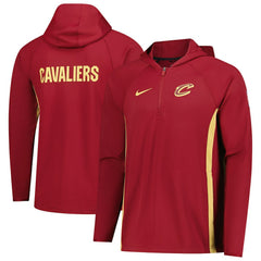 Cleveland Cavaliers Authentic On Court Zone Quarter-Zip Dri-FIT Hoodie Jacket sale - Wine discount