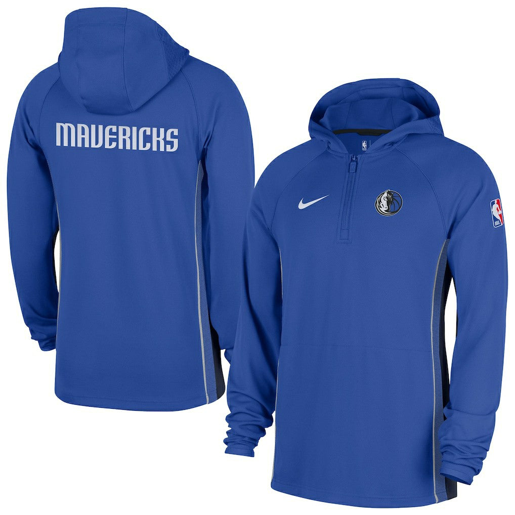 Dallas Mavericks Authentic On Court Zone Quarter-Zip Dri-FIT Hoodie Jacket sale - Royal discount
