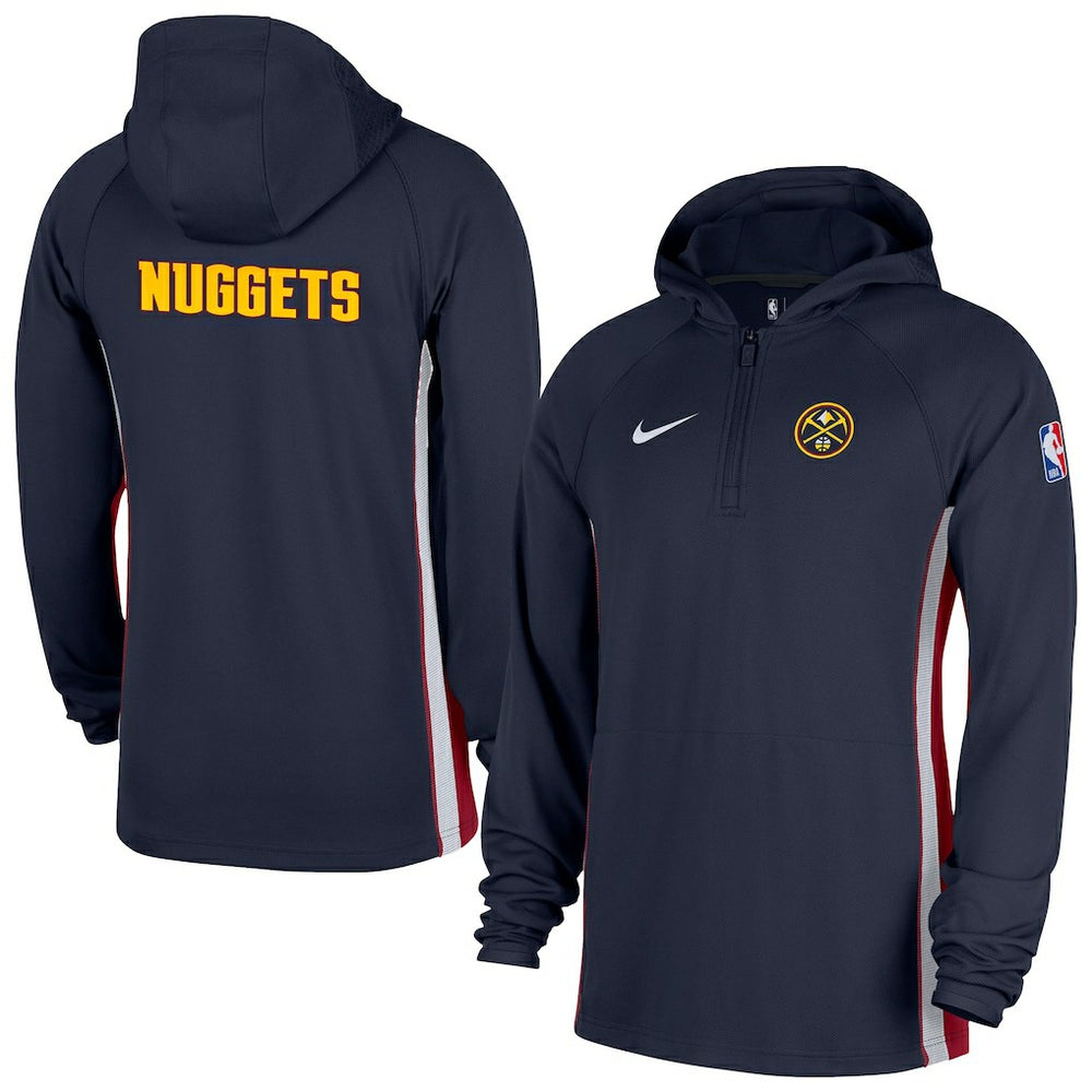 Denver Nuggets Authentic On Court Zone Quarter-Zip Dri-FIT Hoodie Jacket - Navy shop