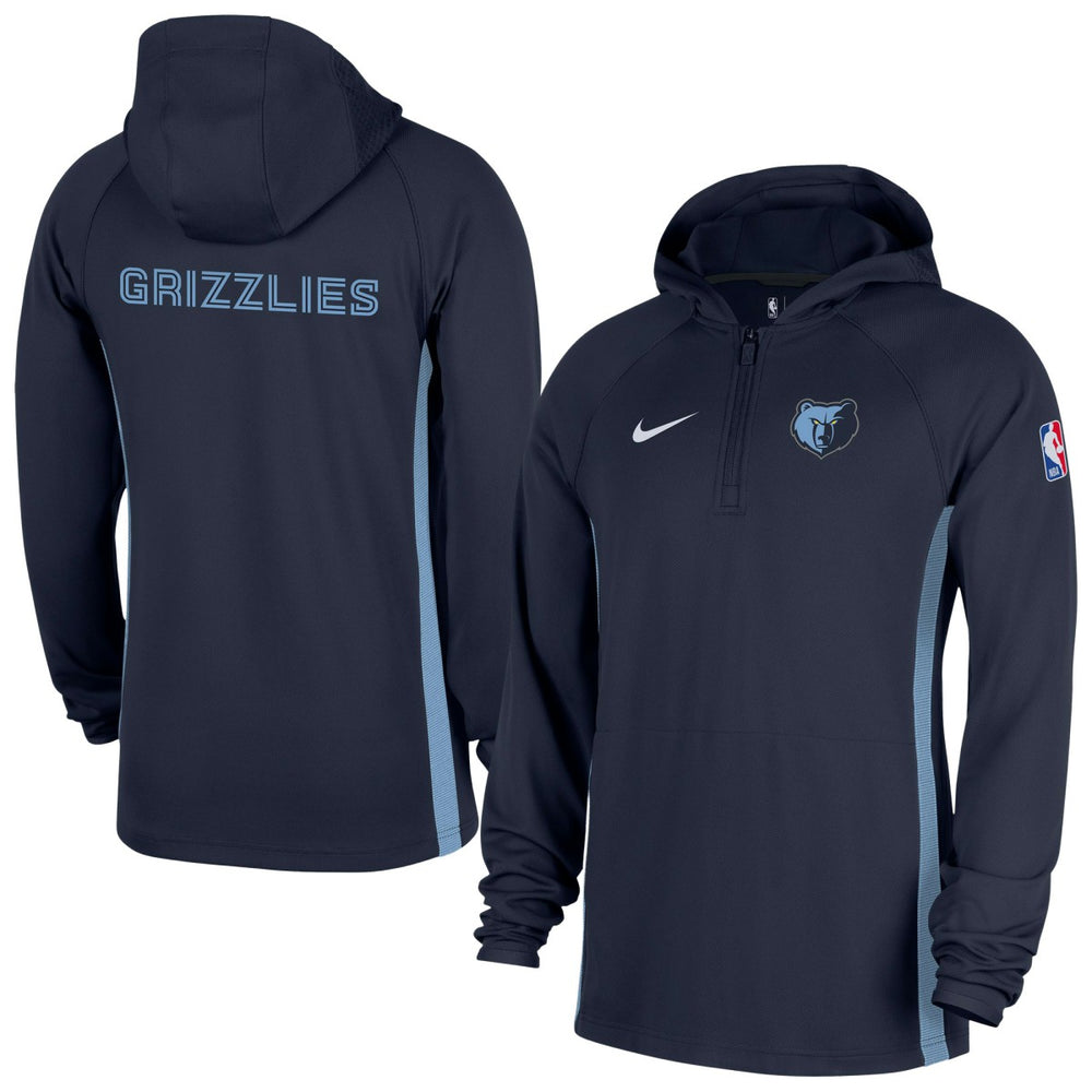 Memphis Grizzlies Authentic On Court Zone Quarter-Zip Dri-FIT Hoodie Jacket - Navy cheap