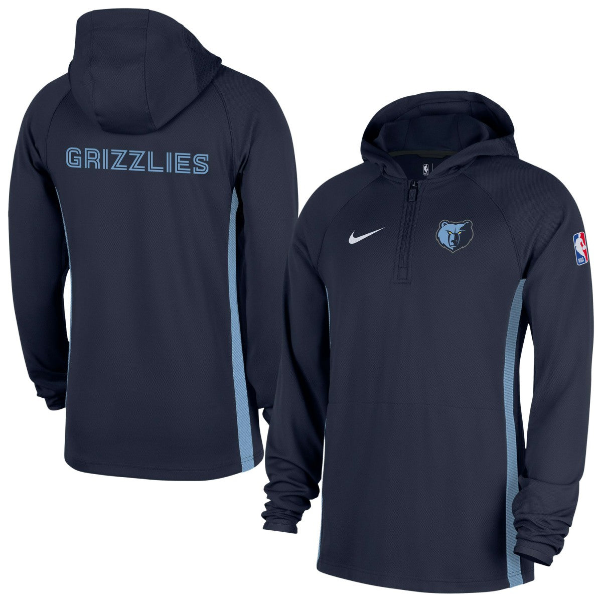 Memphis Grizzlies Authentic On Court Zone Quarter-Zip Dri-FIT Hoodie Jacket - Navy cheap