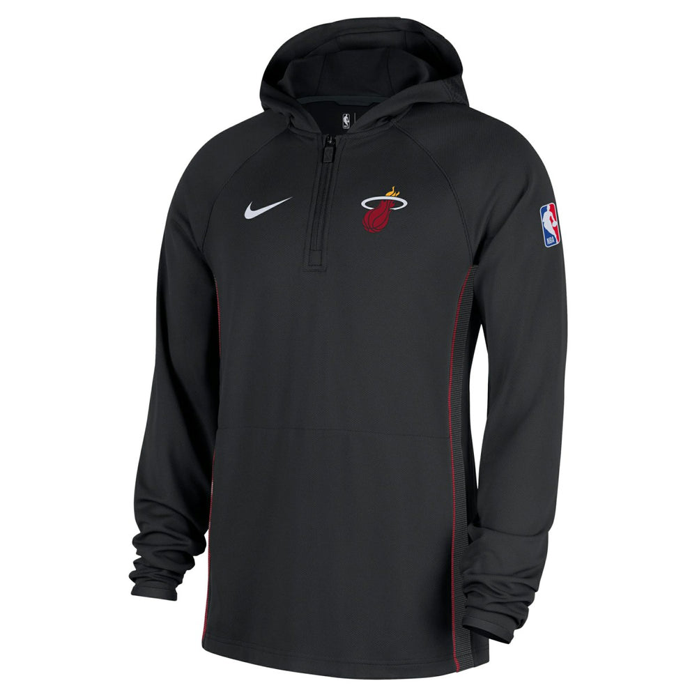 Miami Heat Authentic On Court Zone Quarter-Zip Dri-FIT Hoodie Jacket - Black on sale