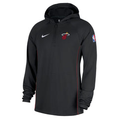 Miami Heat Authentic On Court Zone Quarter-Zip Dri-FIT Hoodie Jacket - Black on sale