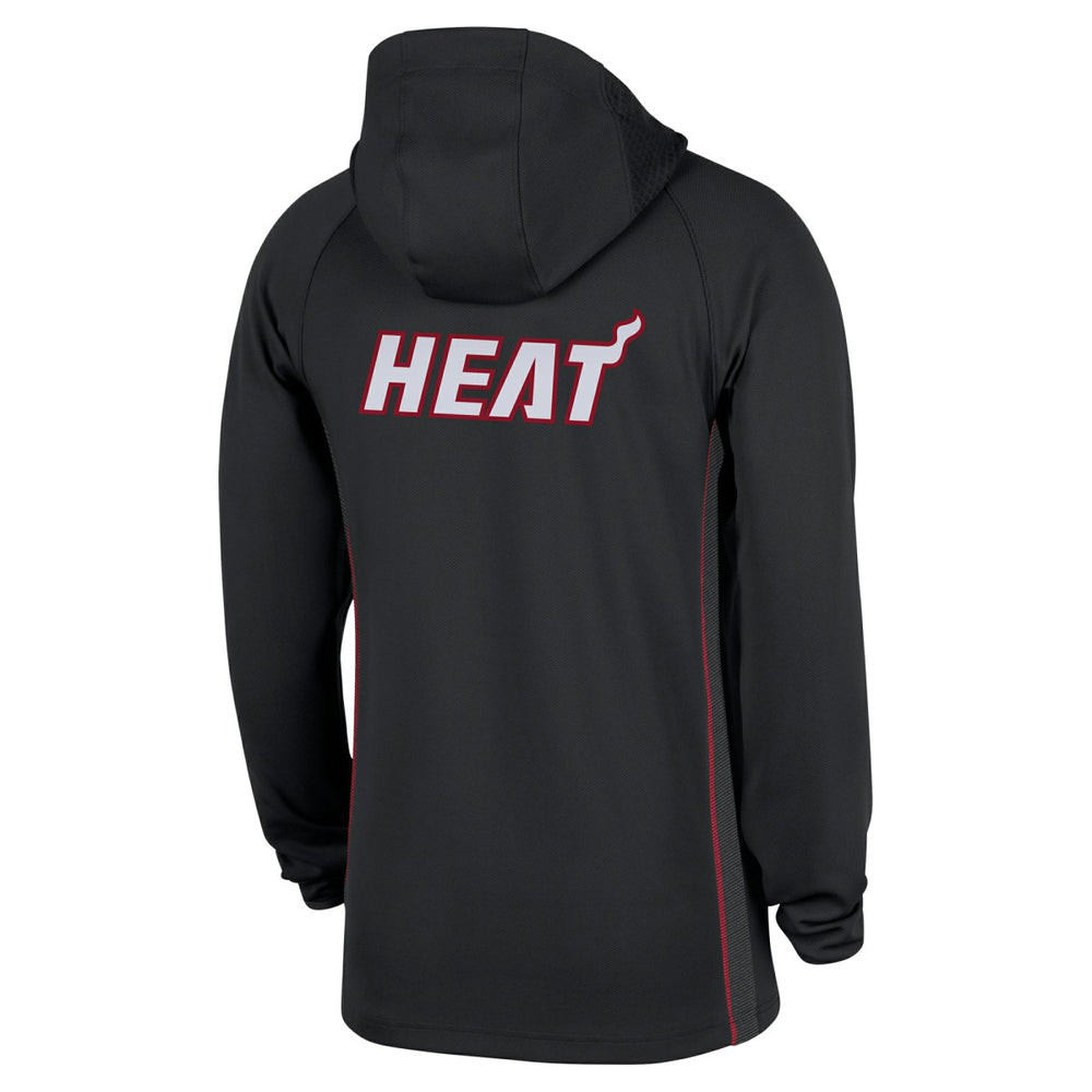 Miami Heat Authentic On Court Zone Quarter-Zip Dri-FIT Hoodie Jacket - Black on sale