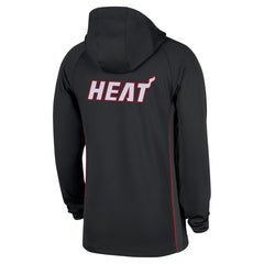 Miami Heat Authentic On Court Zone Quarter-Zip Dri-FIT Hoodie Jacket - Black on sale
