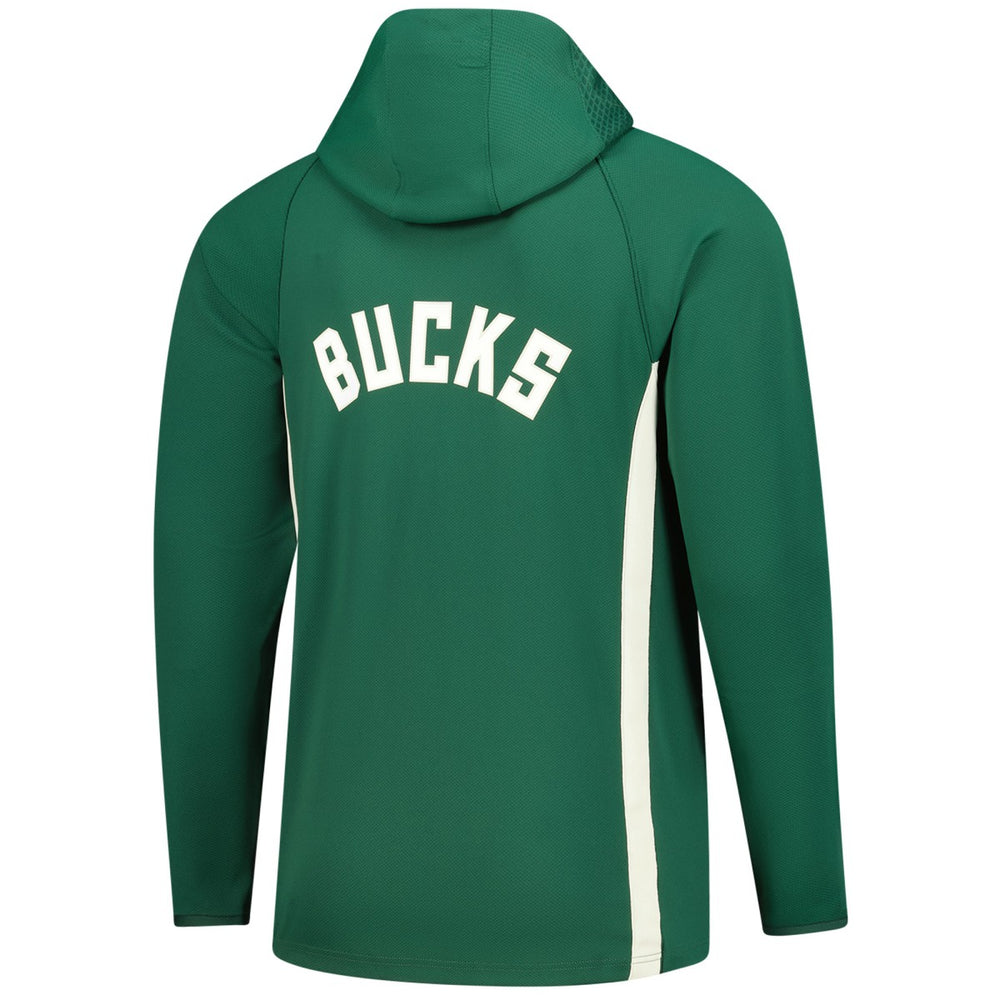 Milwaukee Bucks Authentic On Court Zone Quarter-Zip Dri-FIT Hoodie Jacket - Hunter Green for sale