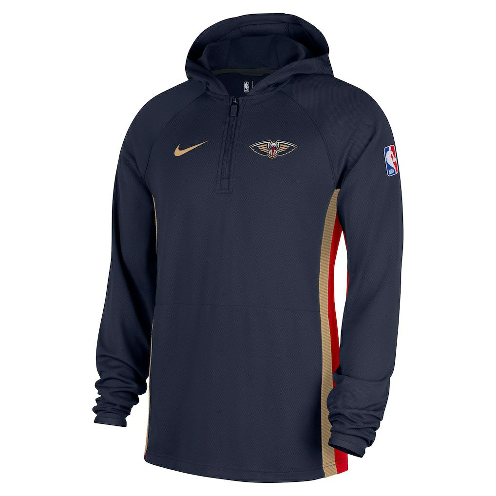 New Orleans Pelicans Authentic On Court Zone Quarter-Zip Dri-FIT Hoodie Jacket - Navy outlet