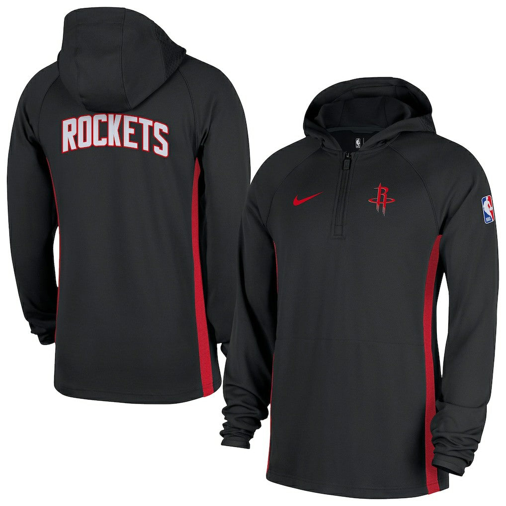Houston Rockets Authentic On Court Zone Quarter-Zip Dri-FIT Hoodie Jacket sale - Black sale