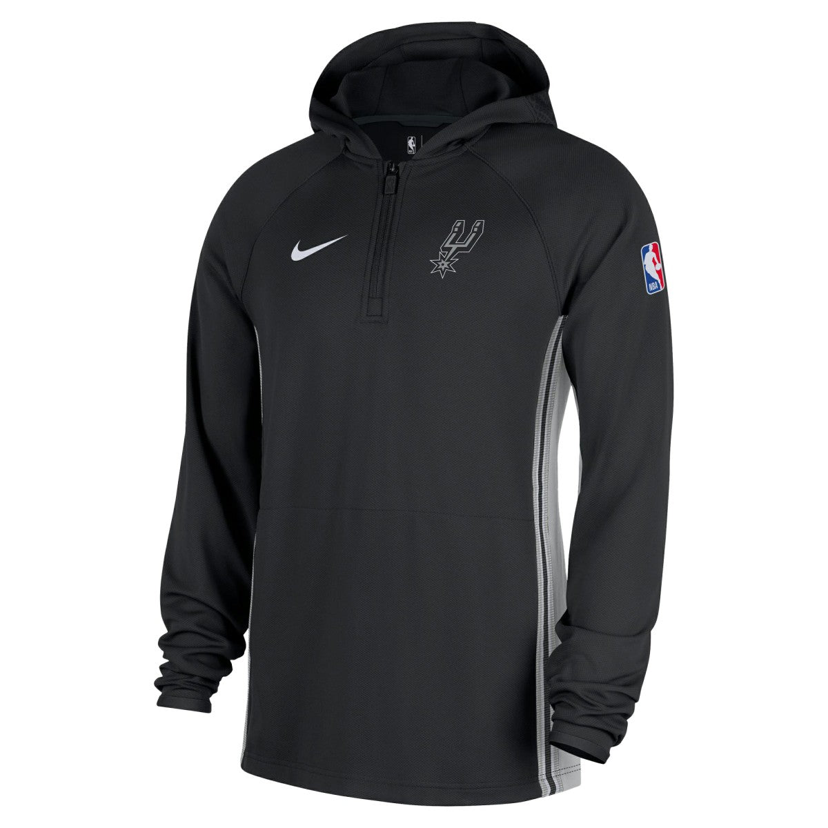 San Antonio Spurs Authentic On Court Zone Quarter-Zip Dri-FIT Hoodie Jacket - Black on sale