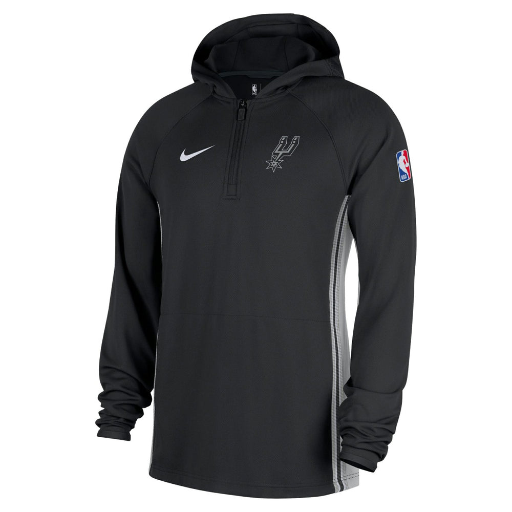 San Antonio Spurs Authentic On Court Zone Quarter-Zip Dri-FIT Hoodie Jacket - Black on sale