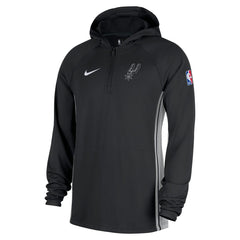 San Antonio Spurs Authentic On Court Zone Quarter-Zip Dri-FIT Hoodie Jacket - Black on sale