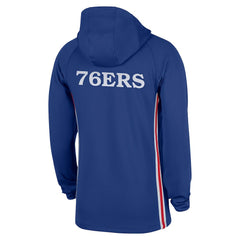 Philadelphia 76ers Authentic On Court Zone Quarter-Zip Dri-FIT Hoodie Jacket - Blue for sale