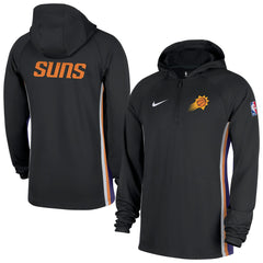 Phoenix Suns Authentic On Court Zone Quarter-Zip Dri-FIT Hoodie Jacket - Black cheap
