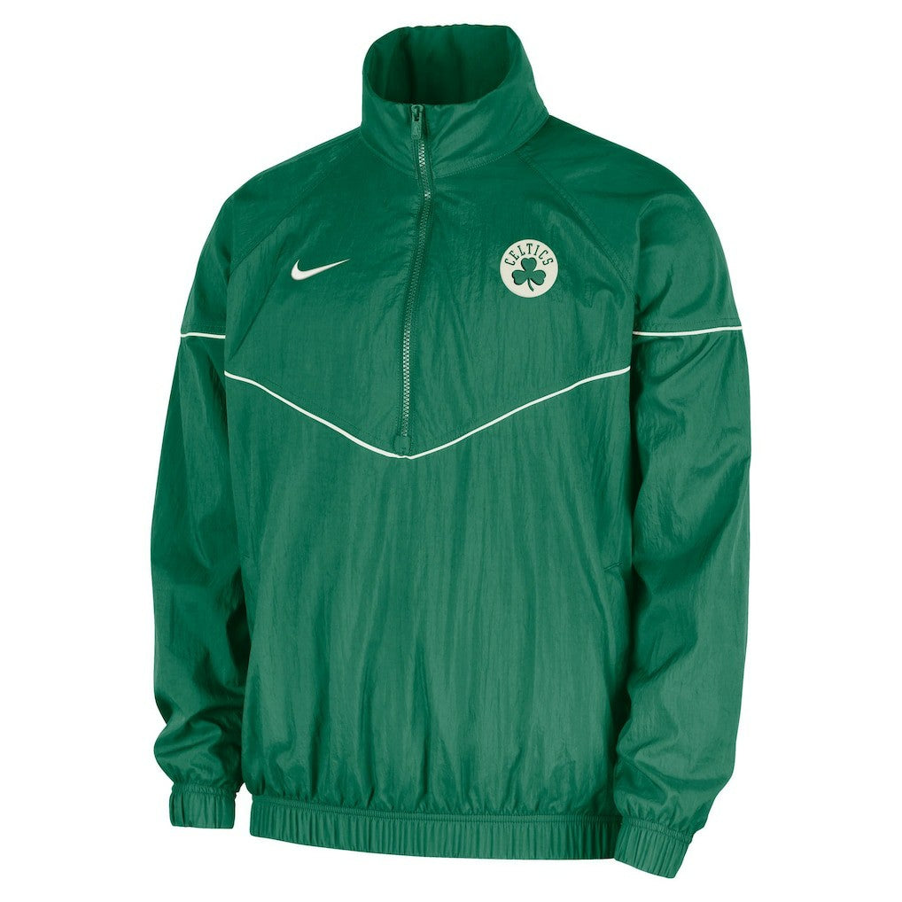 Boston Celtics Courtside Windrunner Woven Half-Zip Hooded Jacket - Kelly Green shop