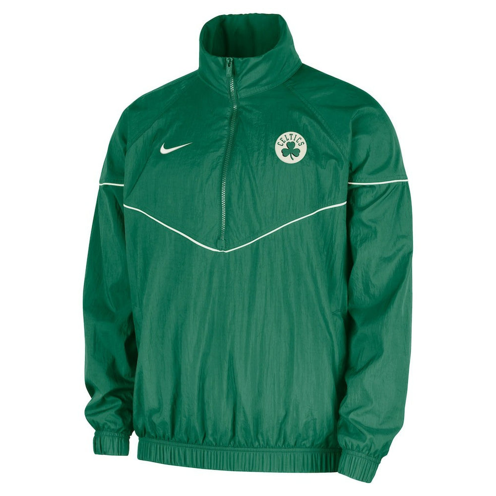 Boston Celtics Courtside Windrunner Woven Half-Zip Hooded Jacket - Kelly Green shop
