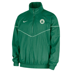 Boston Celtics Courtside Windrunner Woven Half-Zip Hooded Jacket - Kelly Green shop