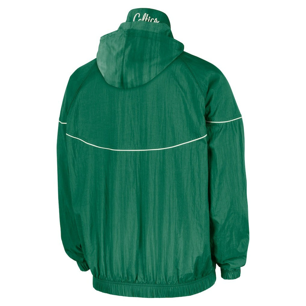 Boston Celtics Courtside Windrunner Woven Half-Zip Hooded Jacket - Kelly Green shop
